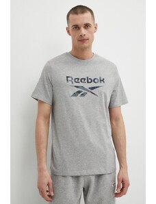 Reebok t-shirt in cotone uomo colore grigio 100076379