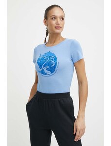 Fjallraven t-shirt in cotone Arctic Fox T-shirt donna colore blu F89849