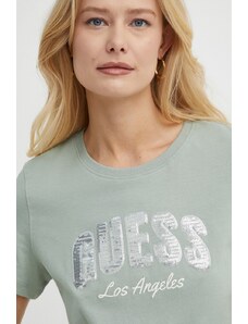 Guess t-shirt in cotone donna colore verde W4GI31 I3Z14