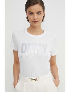 Dkny t-shirt donna colore bianco DJ4T1050