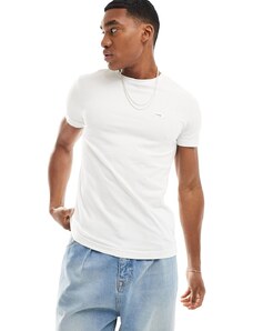 Calvin Klein - T-shirt slim fit elasticizzata bianca-Bianco