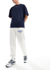 HUGO BLUE - Joggers vestibilità comoda bianchi-Bianco