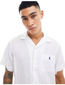 Polo Ralph Lauren - Icon - Camicia a maniche corte classica oversize bianca con logo-Bianco