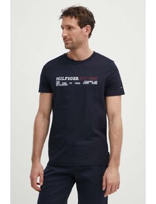Tommy Hilfiger t-shirt in cotone uomo colore blu navy