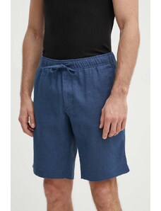 Tommy Hilfiger pantaloncini in lino colore blu navy MW0MW34498