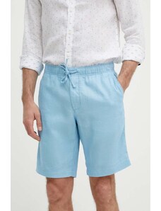 Tommy Hilfiger pantaloncini in lino colore blu MW0MW34498