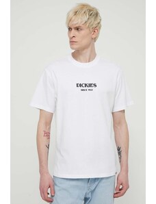 Dickies t-shirt in cotone MAX MEADOWS TEE SS uomo colore bianco DK0A4YRL