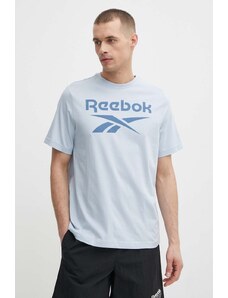 Reebok t-shirt in cotone Identity uomo colore blu 100076430