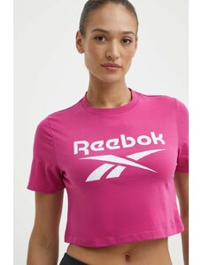Reebok t-shirt in cotone Identity donna colore rosa 100037588