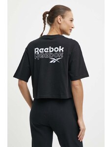 Reebok t-shirt in cotone donna colore nero 100075953