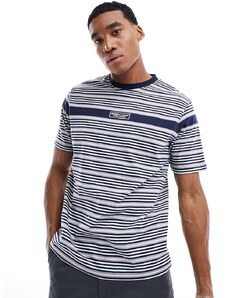 Marshall Artist - T-shirt a maniche corte color blu navy a righe