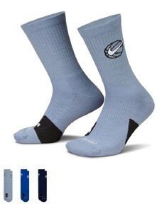 Nike Football Nike Basketball - Everyday - Confezione da 3 paia di calzini grigi, blu e grigio scuro-Multicolore