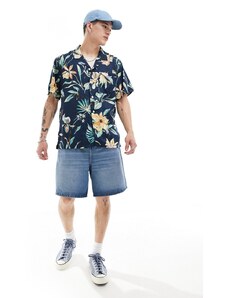 Levi's - Sunset Camp - Camicia con stampa hawaiana blu navy