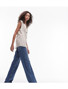 Topshop Tall - Ember - Jeans a fondo ampio e vita bassa blu medio