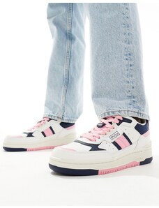 Polo Ralph Lauren - Masters Sport - Sneakers bianche, blu e rosa con logo-Bianco