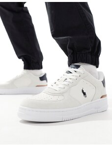 Polo Ralph Lauren - Masters Court - Sneakers color crema scamosciate con logo-Neutro