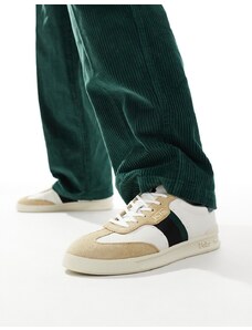 Polo Ralph Lauren - Heritage Aera - Sneakers in pelle bianche, verdi e grigie-Bianco