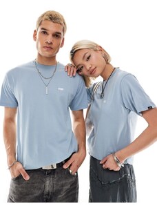 Vans - T-shirt blu polvere con logo a sinistra sul petto