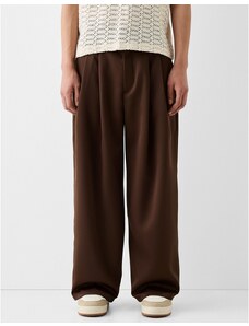 Bershka - Collection - Pantaloni sartoriali ampi marroni-Marrone