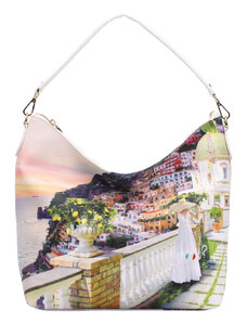 YNot borsa Hobo bag stampa Romantic Coast YES618S4