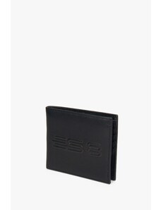 Men's Bi-Fold Wallet Handy Black Leather ES8 ER00114454