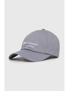 Marc O'Polo berretto da baseball in cotone colore grigio con applicazione 403806801063