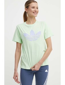 adidas Originals t-shirt in cotone donna colore verde IU2374