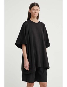MMC STUDIO t-shirt donna colore nero OVERSIZESUMMER.DRESS