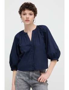 Desigual camicia in cotone GISELLE donna colore blu navy 24SWBW12