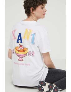 Karl Kani t-shirt in cotone donna colore bianco