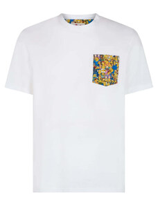 Mc2 Saint Barth T-Shirt Uomo Blanche con Tasca dei Simpson: Edizione Speciale I Simpson