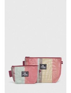 Dakine borsa da toilette MESH POUCH SET pacco da 2 colore rosa 10004085