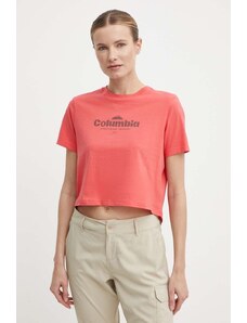 Columbia t-shirt in cotone North Cascades donna colore rosso 1930051