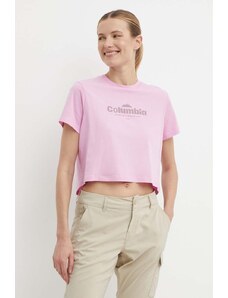 Columbia t-shirt in cotone North Cascades donna colore rosa 1930051