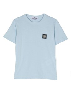 STONE ISLAND KIDS T-shirt celeste patch logo Compass