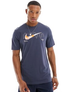 Nike Running - Dri-FIT IYKYK - T-shirt blu scuro con logo