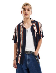 Dickies - Camicia a righe blu navy scuro