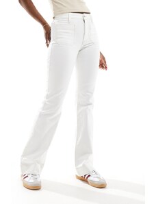 Wrangler - Jeans a zampa bianchi-Bianco