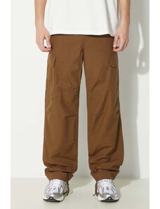 Carhartt WIP pantaloni in cotone Regular Cargo Pant colore marrone I032467.1ZD02