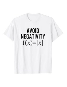 Avoid Negativity Funny Math Equation Mathematics Evitare Negatività Divertente Matematica Equazione Matematica Insegnante Maglietta