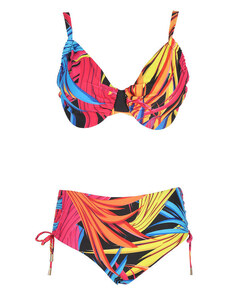 Bikini 4 You Donna Con Ferretto e Slip a Vita Alta Multicolore Taglia 50