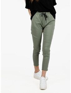Solada Pantaloni Da Donna Con Coulisse Casual Verde Taglia 3xl