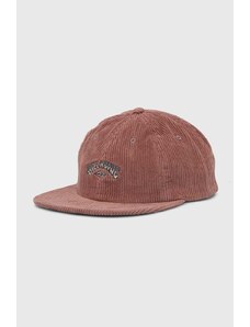 Billabong cappello con visiera in velluto a coste colore rosa con applicazione EBYHA00127