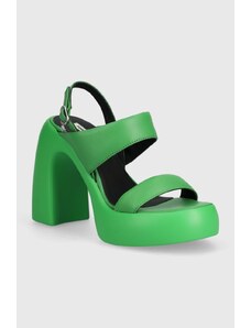 Karl Lagerfeld sandali in pelle ASTRAGON HI colore verde KL33724