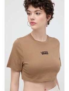 Vans t-shirt in cotone donna colore marrone