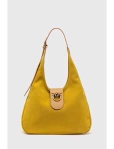 Pinko borsa in pelle scamosciata colore giallo 103275 A0YG