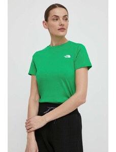 The North Face t-shirt donna colore verde NF0A87NHPO81