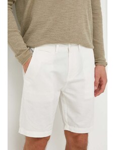 Guess pantaloncini in lino ECO LINEN colore bianco M4GB59 WG8B0