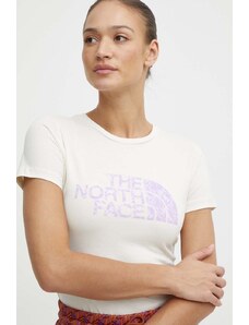 The North Face t-shirt in cotone donna colore beige NF0A87N6YFO1
