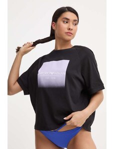 Emporio Armani Underwear t-shirt lounge in cotone colore nero 164829 4R255